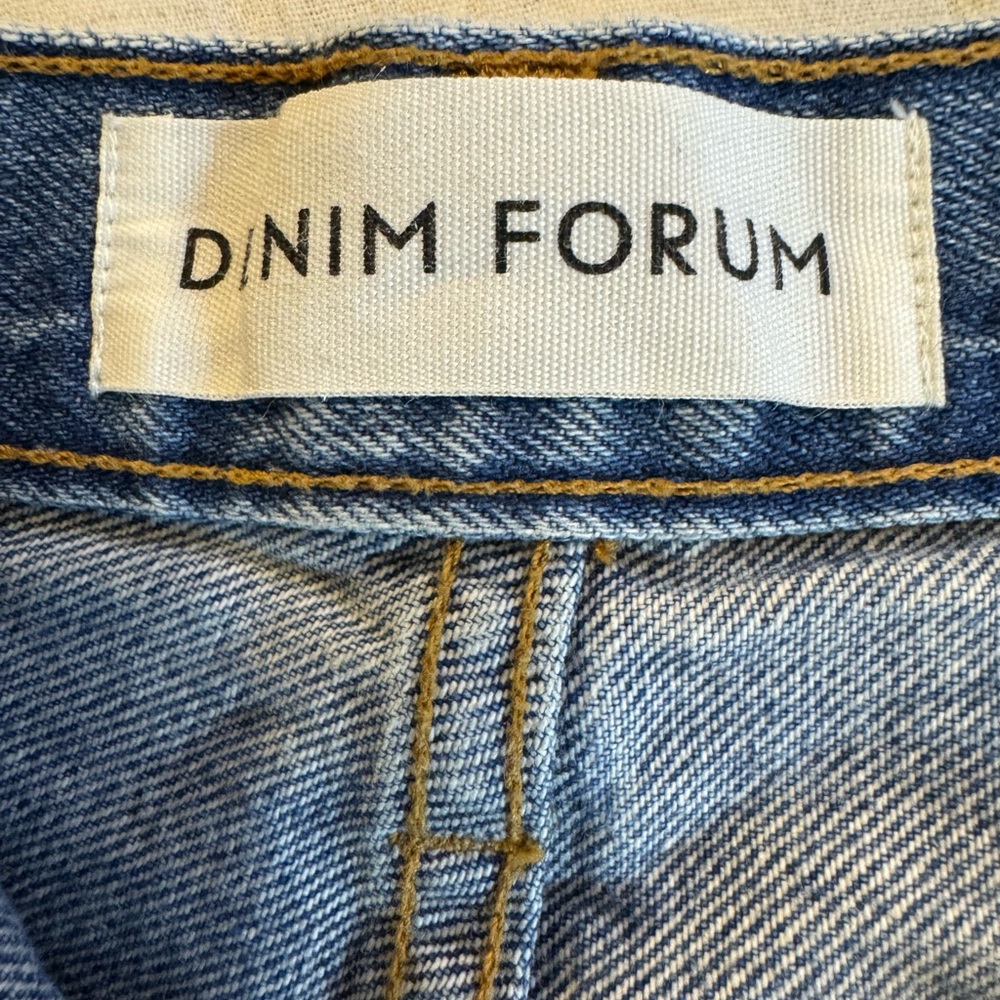 Denim Forum The Joni Mid Length Short High Rise Denim Shorts 25 - Picture 10 of 16